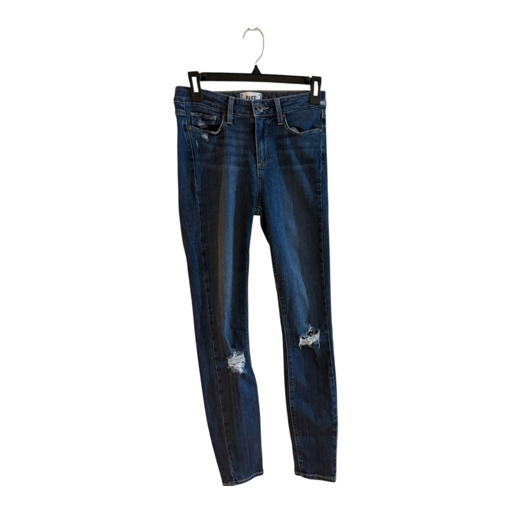 PAIGE Hoxton Blue Ultra Skinny Distressed Jeans 26/28 - Picture 2 of 4